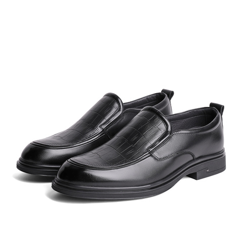 森达商务鞋男秋季商场同款通勤压纹正装皮鞋1IL02CM3