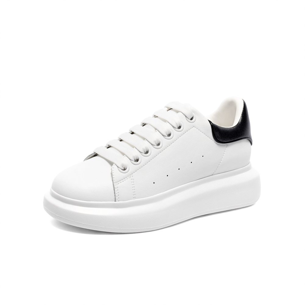 森达板鞋女秋季新款潮流女士厚底休闲小白鞋ZTC19CM3