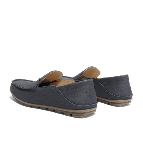 森达时尚休闲皮鞋男2024夏新商场同款户外一脚蹬平底单鞋1NG01BM4