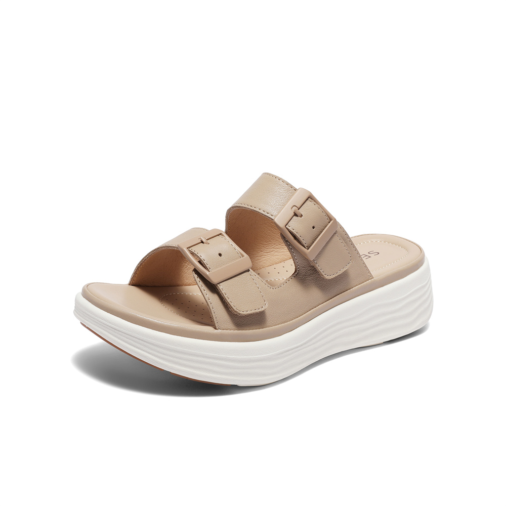 森达户外凉鞋女2024夏季新款商场同款时尚厚底休闲拖鞋SZQ01BT4