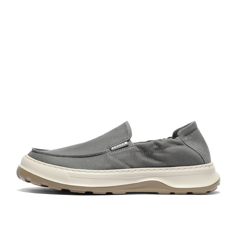 森达舒适帆布鞋男2024夏季新款舒适一脚蹬厚底行走休闲鞋ZYS16BM4