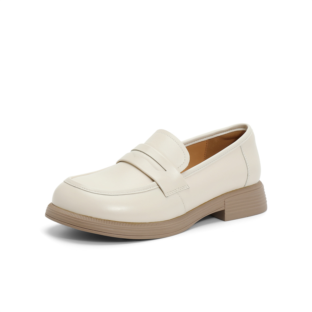 森达简约乐福鞋女2024春季新款软面舒适一脚蹬平跟单鞋WPZ60AA4