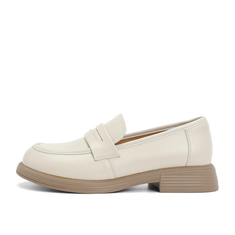 森达简约乐福鞋女2024春季新款软面舒适一脚蹬平跟单鞋WPZ60AA4