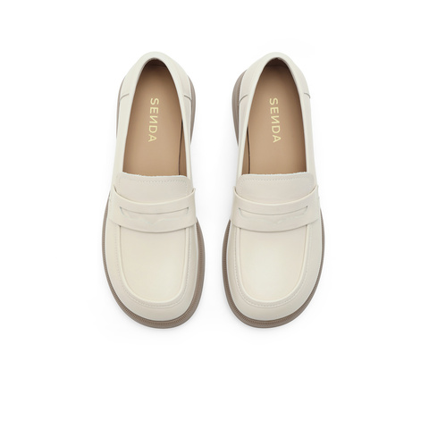 森达简约乐福鞋女2024春季新款软面舒适一脚蹬平跟单鞋WPZ60AA4