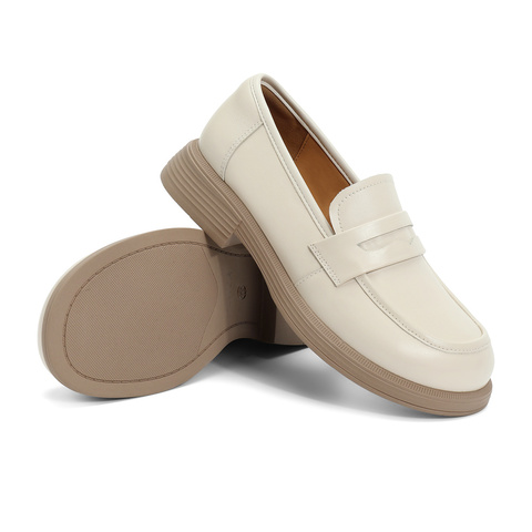 森达简约乐福鞋女2024春季新款软面舒适一脚蹬平跟单鞋WPZ60AA4