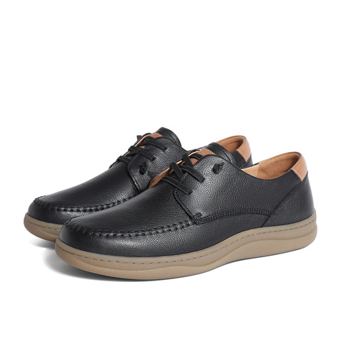 森达舒适休闲皮鞋男2024春新商场同款软面平底户外休闲鞋41C07AM4