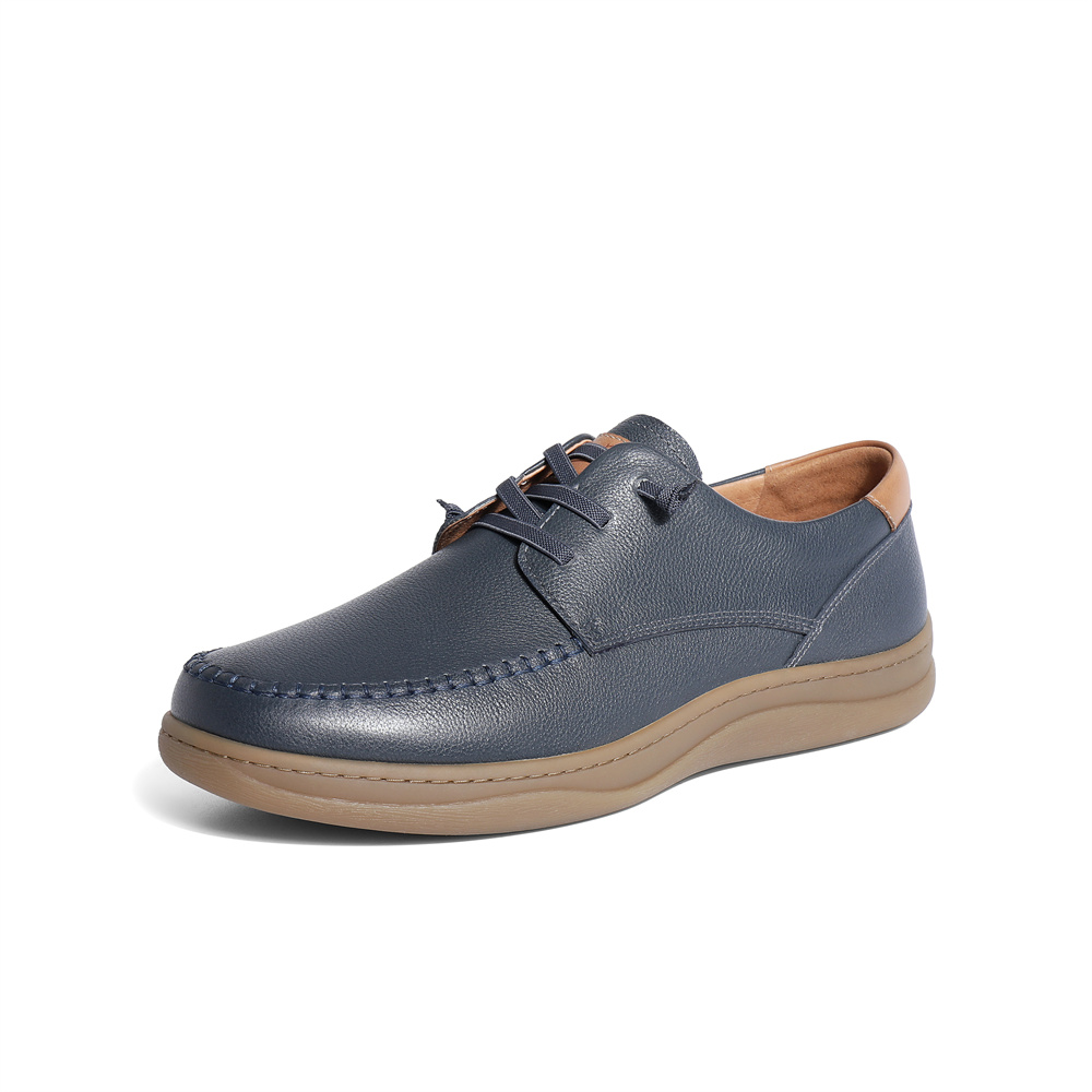 森达舒适休闲皮鞋男2024春新商场同款软面平底户外休闲鞋41C07AM4