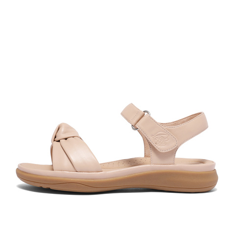 森达舒适凉鞋女2024夏新款商场同款软面平底行走休闲凉鞋4LK37BL4