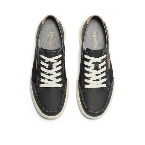 森达户外板鞋男2024夏新款商场同款时尚拼接厚底休闲鞋48306BM4