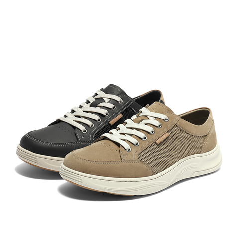 森达户外板鞋男2024夏新款商场同款时尚拼接厚底休闲鞋48306BM4