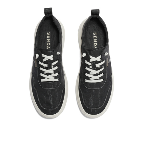 森达户外帆布鞋男2024夏新款商场同款时尚轻便厚底休闲鞋48306BM4