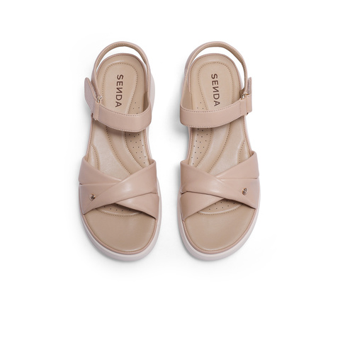 森达休闲凉鞋女2024夏季新款商场同款时尚厚底运动风凉鞋4ROB6BL4