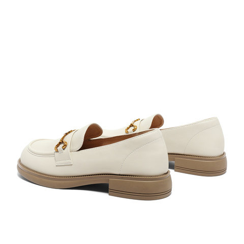 森达通勤乐福鞋女2024春新商场同款马衔扣一脚蹬单鞋SXG01AA4