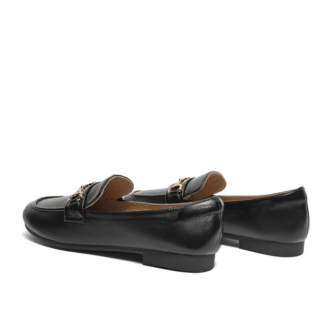 森达气质乐福鞋女春新商场同款欧美马衔扣职场单鞋SWX01AA4