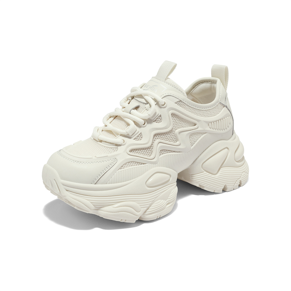 森达户外老爹鞋女夏新商场同款拼接运动风厚底休闲鞋SYX01BM4