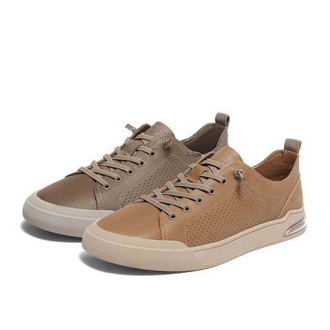 森达简约板鞋男2024夏新商场同款户外行走平底休闲鞋1NN01BM4