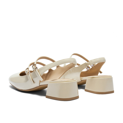 森达玛丽珍鞋女款2024新款夏包头粗跟休闲凉鞋ZBB82BH4