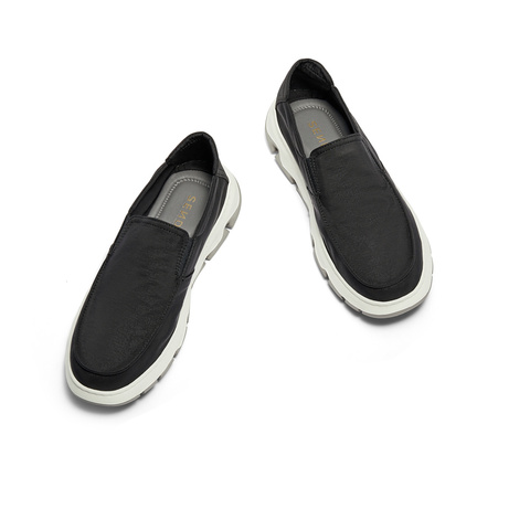 森达帆布鞋男款24夏季新款商场同款舒适一脚蹬休闲鞋1PX01BM4