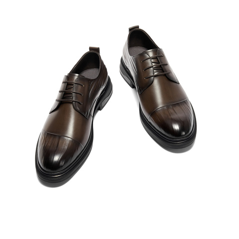 森达正装皮鞋男2024秋新商场同款绅士英伦商务皮鞋1QP01CM4