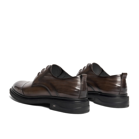 森达正装皮鞋男2024秋新商场同款绅士英伦商务皮鞋1QP01CM4