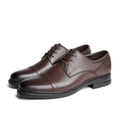 森达商务皮鞋男2024秋新商场同款英伦正装鞋K2F01CM4