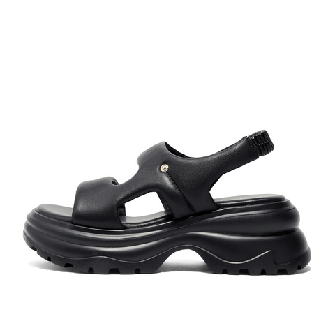 森达凉鞋女款2024新款夏商场同款运动厚底休闲凉鞋XCH01BL4