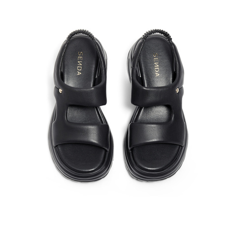 森达凉鞋女款2024新款夏商场同款运动厚底休闲凉鞋XCH01BL4