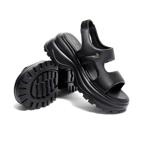 森达凉鞋女款2024新款夏商场同款运动厚底休闲凉鞋XCH01BL4