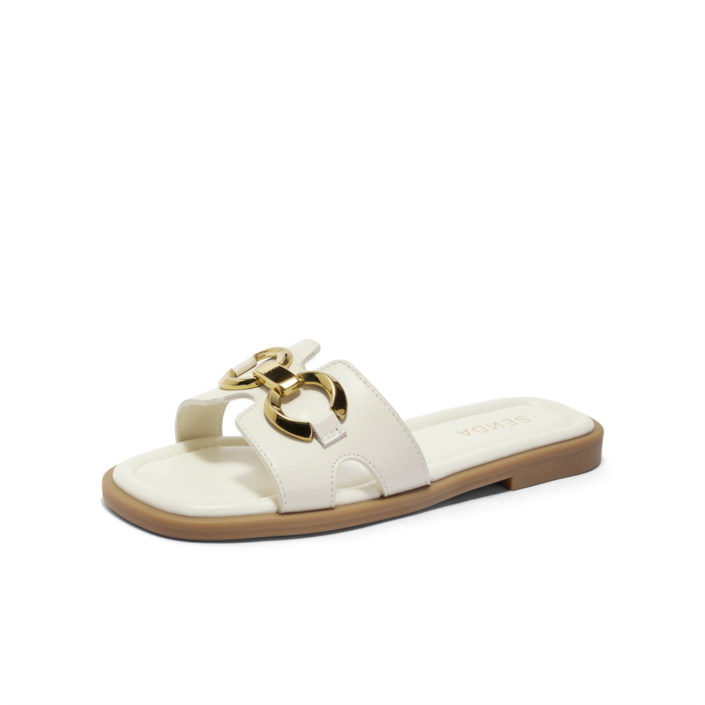 森达凉鞋女2024新外穿夏季马衔扣居家凉拖鞋WPZ79BT4