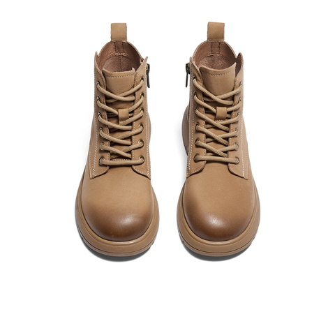 森达马丁靴女款冬商场同款软面机车风休闲短靴XCM01DD4