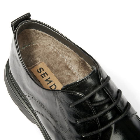 森达正装皮鞋男子2024年冬季新款商场同款通勤商务满帮鞋1SC01DM4