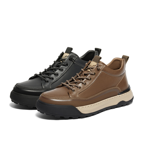 森达工装靴男子年冬商场同款休闲厚底短靴1SW01DD4