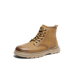 森达马丁靴男子24年冬商场同款工装大黄靴1SU01DD4