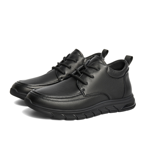 森达皮靴男子2024年冬季新款商场同款真皮休闲短靴1TA01DD4