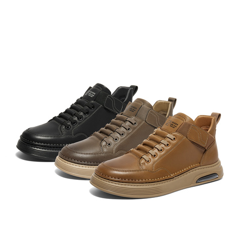 森达工装靴男子年冬商场同款户外休闲平底低靴V3047DD4