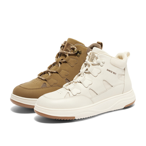 森达工装靴女子年冬商场同款户外高帮短靴4AJ50DD4