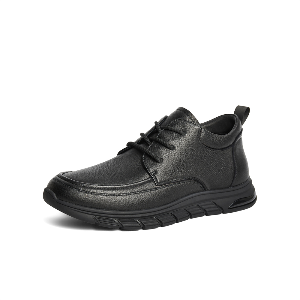 森达皮靴男子2024年冬季新款商场同款真皮休闲短靴1TA01DD4