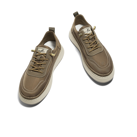 森达户外帆布鞋男2024秋季新款时尚运动风厚底休闲板鞋ZYS27CM4