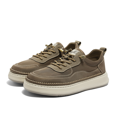 森达户外帆布鞋男2024秋季新款时尚运动风厚底休闲板鞋ZYS27CM4