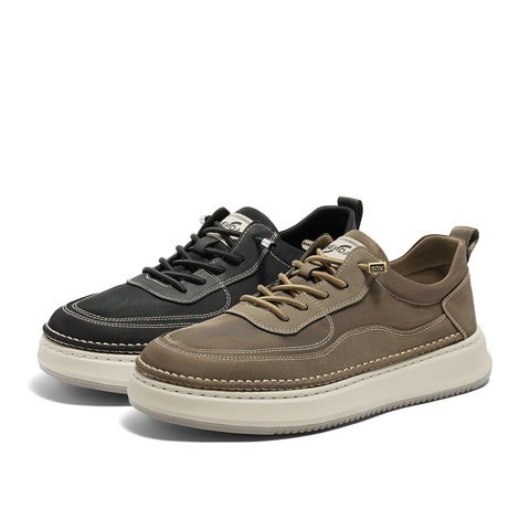 森达户外帆布鞋男2024秋季新款时尚运动风厚底休闲板鞋ZYS27CM4