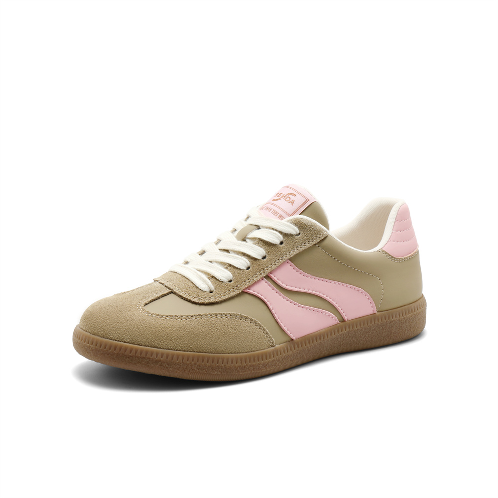 森达德训鞋女款秋季新款拼接户外休闲平底板鞋ZCC79CM4