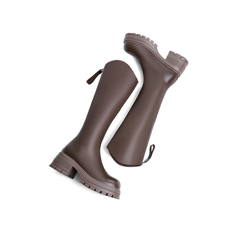 森达弹力靴女款24冬季新显瘦厚底长筒过膝靴ZTE04DG4