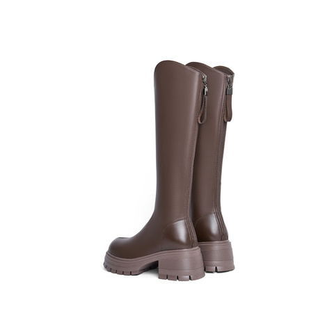 森达弹力靴女款24冬季新显瘦厚底长筒过膝靴ZTE04DG4