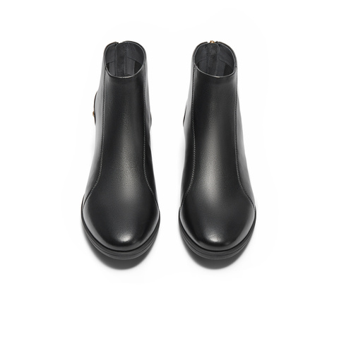 森达时装靴女款冬季新商场同款通勤软面休闲短靴4T6B3DD4