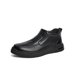 森达皮靴男子年冬商场同款休闲舒适厚底短靴1SZ01DD4