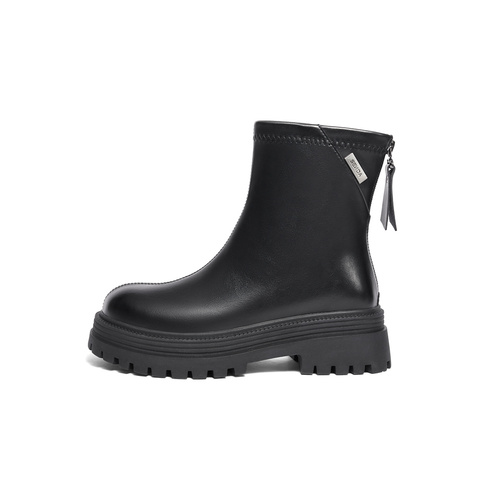 森达时装靴女款冬商场同款厚底增高显瘦短靴XEX01DD4