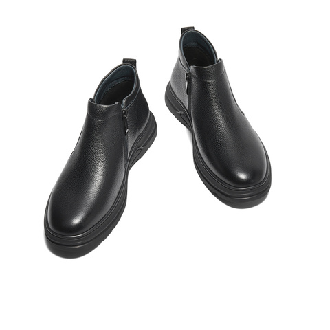 森达皮靴男子年冬商场同款厚底休闲低靴1TE02DD4