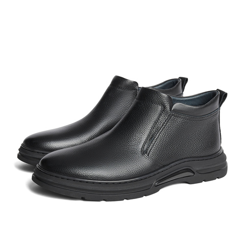 森达皮靴男子年冬商场同款厚底休闲低靴1TE02DD4