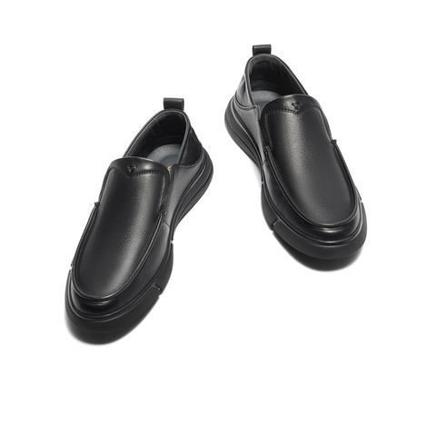 森达休闲皮鞋男2024冬新商场同款套脚简约平底皮鞋JDZ02DM4