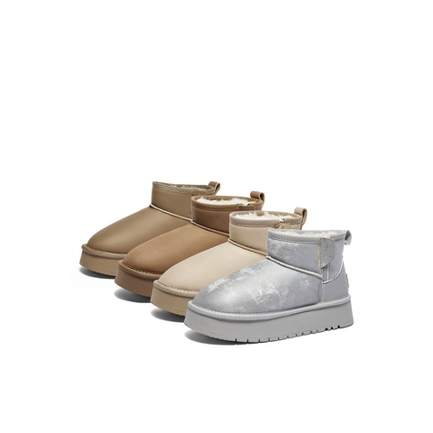 森达雪地靴女款冬甜美舒适保暖厚底休闲短靴ZTE11DD4